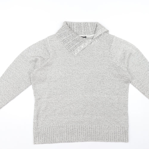 BM Collection Women's Grey Large Pullover Jumper