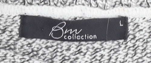 BM Collection Women's Grey Large Pullover Jumper
