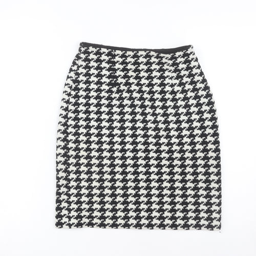 Debenhams Women's Black Check Pencil Skirt Size 12