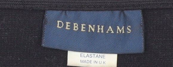 Debenhams Women's Black Check Pencil Skirt Size 12