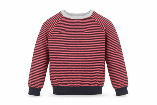 Cotton On Kids Boys Red Striped Pullover Jumper 8 Years