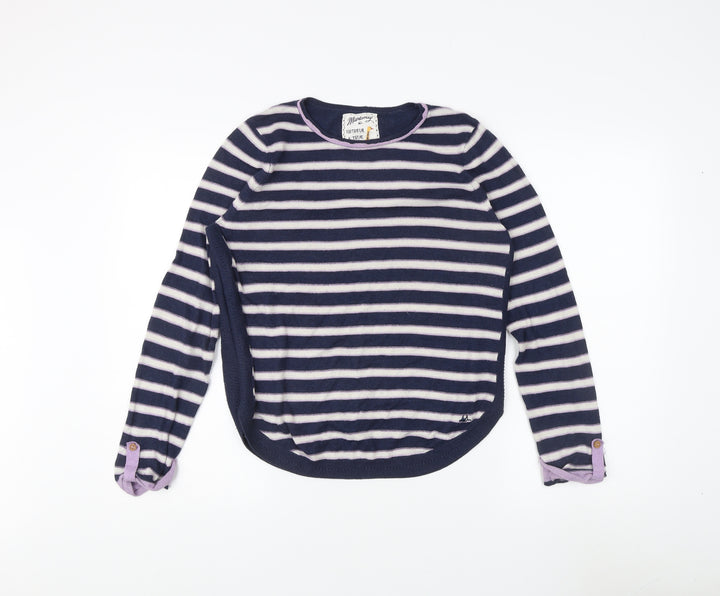 Mantaray Women's Blue Striped Pullover Jumper Size 12