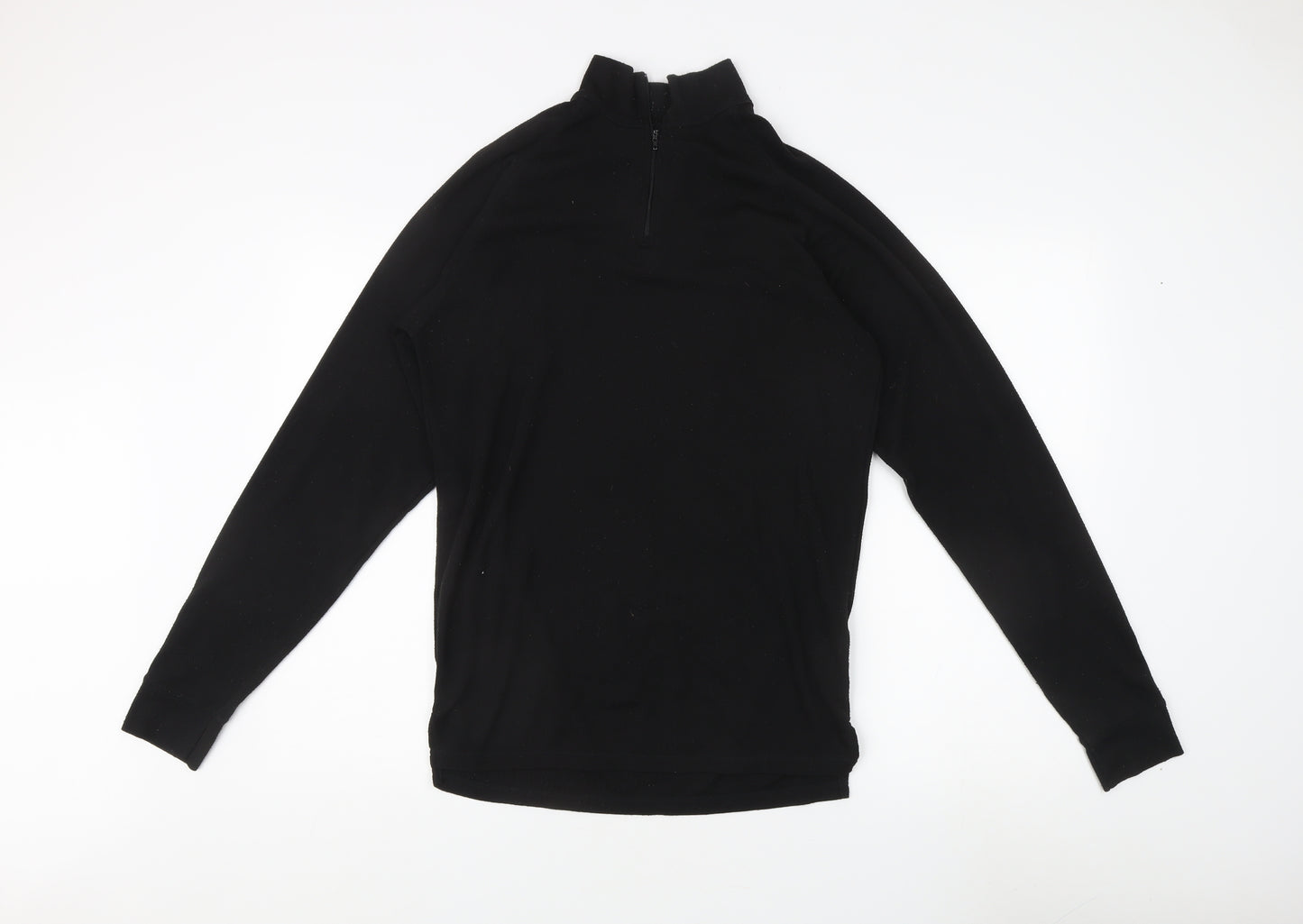 Trespass Men's Black 1/4 Zip Fleece Sweatshirt, L