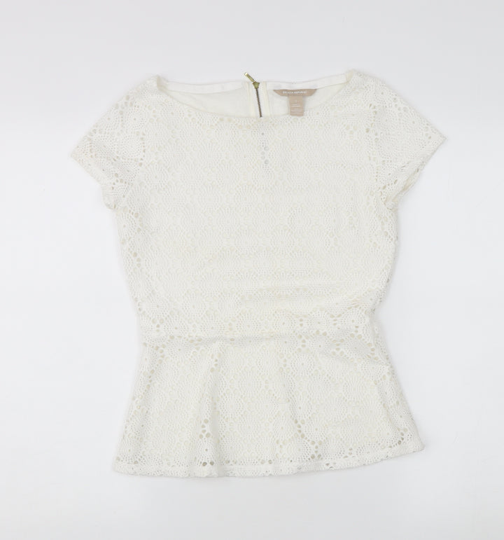 Banana Republic Women's White Lace Top Size 2