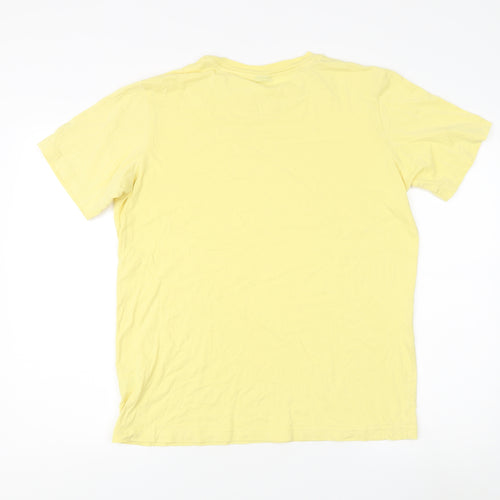 Cotton Traders Men's Yellow M Crew Neck T-Shirt