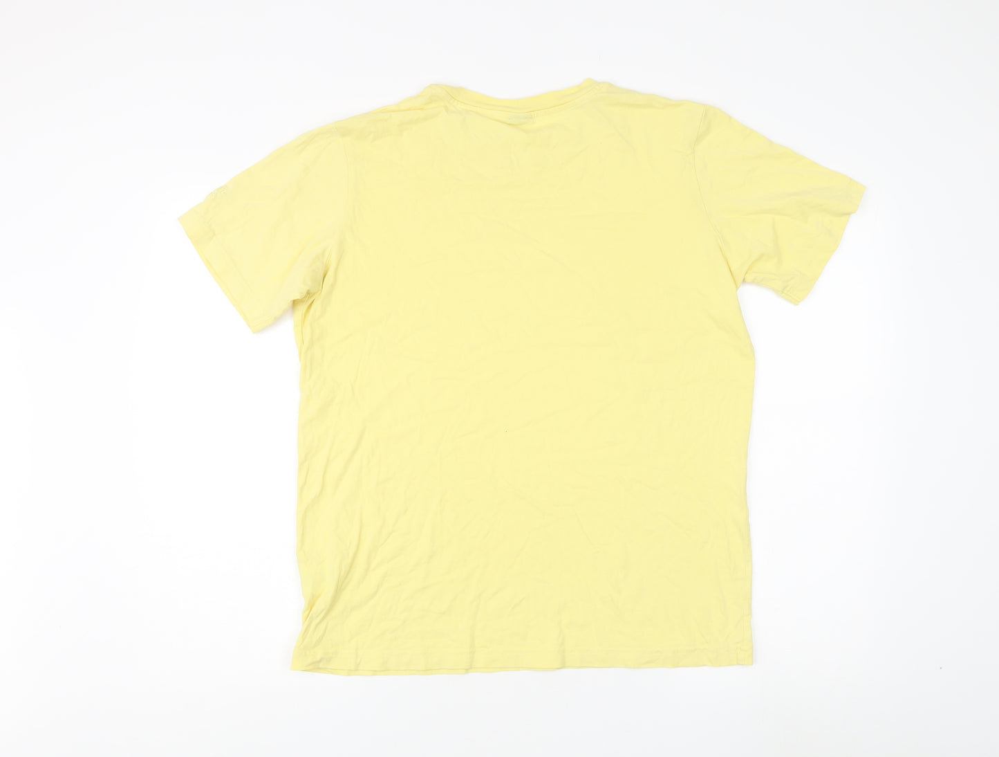 Cotton Traders Men's Yellow M Crew Neck T-Shirt