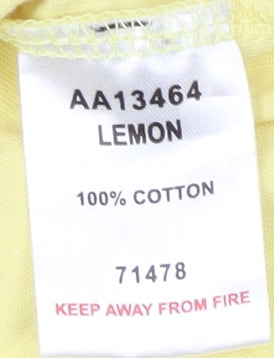 Cotton Traders Men's Yellow M Crew Neck T-Shirt