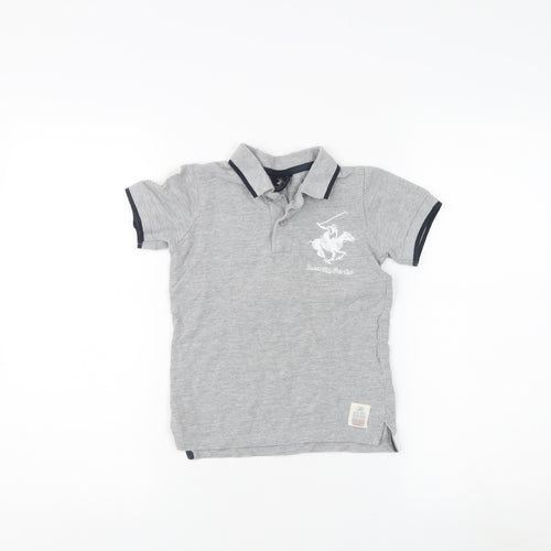 Beverly Hills Polo Club Boys Grey Polo Shirt 7-8 Years