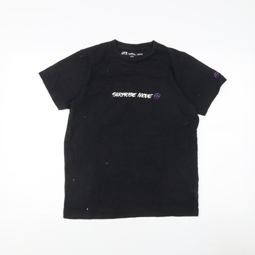 Uniqlo Boys Black Pokémon T-Shirt with Graphic Print, Age 13