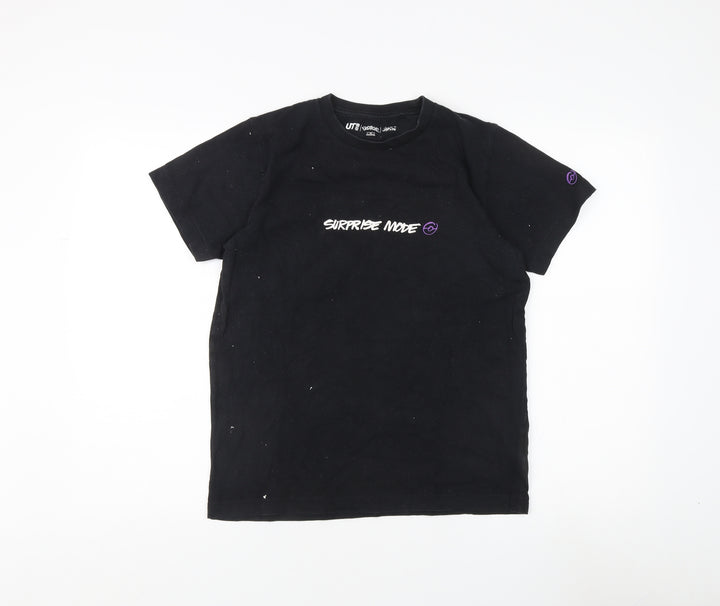 Uniqlo Boys Black Pokémon T-Shirt with Graphic Print, Age 13