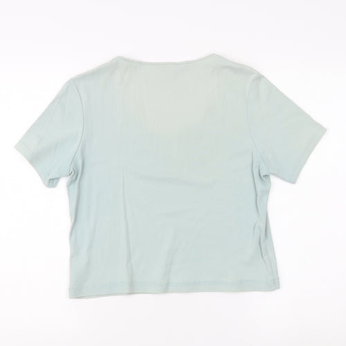 Eastex Women's Blue Embroidered T-Shirt - Size 10