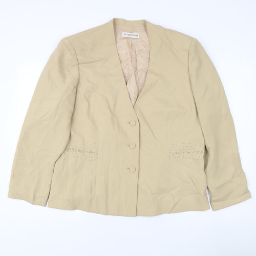 Jacques Vert Women's Beige Suit Jacket Size 20