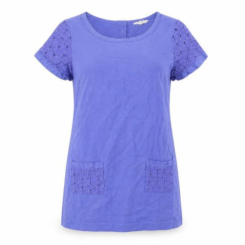 White Stuff Blue Linen Shift Dress, Size 10, Women's Casual Wear