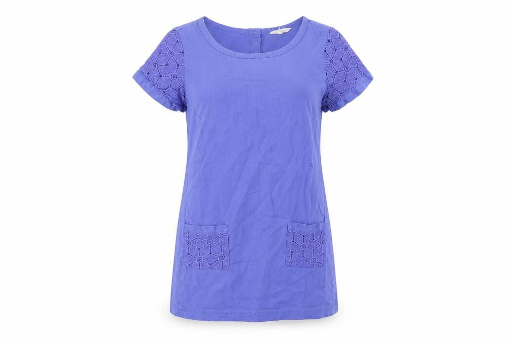 White Stuff Blue Linen Shift Dress, Size 10, Women's Casual Wear