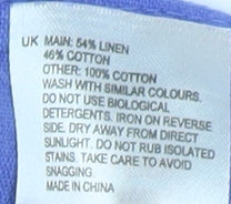 White Stuff Blue Linen Shift Dress, Size 10, Women's Casual Wear