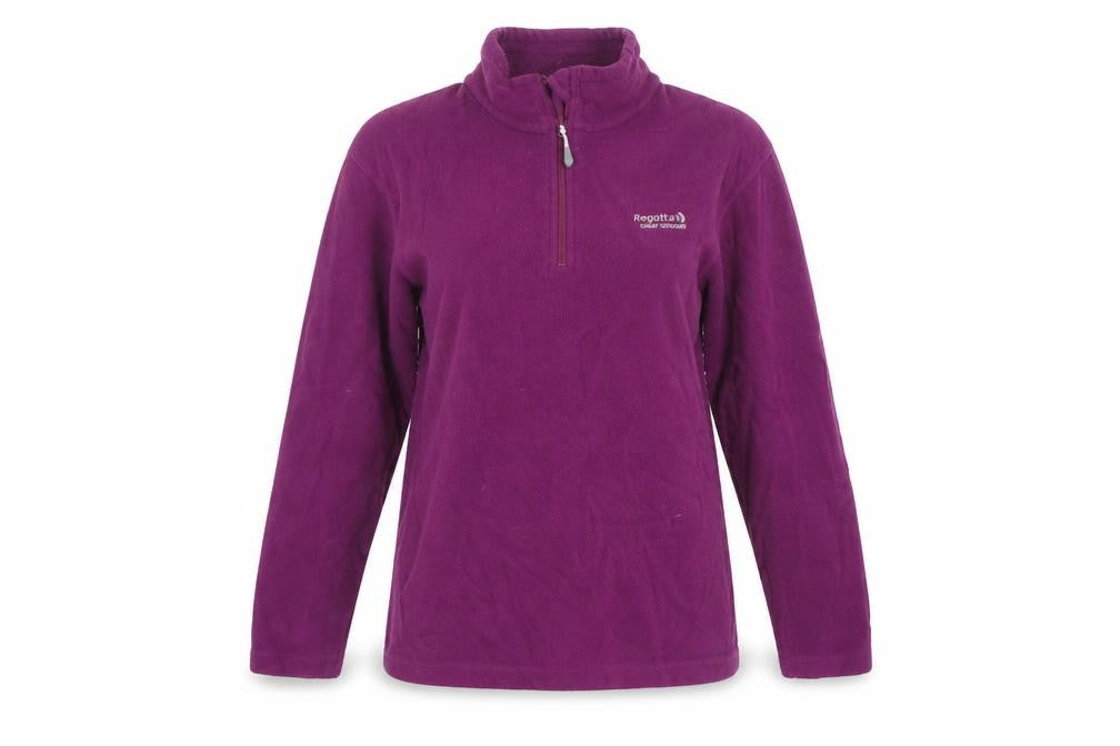 Regatta Women's Purple Fleece Henley Sweatshirt Size 12