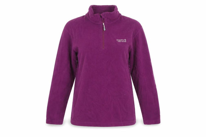 Regatta Women's Purple Fleece Henley Sweatshirt Size 12