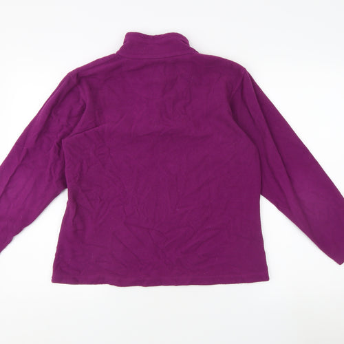 Regatta Women's Purple Fleece Henley Sweatshirt Size 12