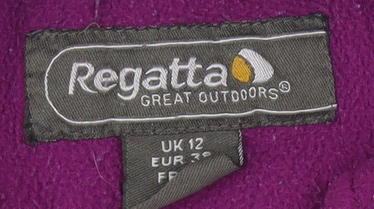 Regatta Women's Purple Fleece Henley Sweatshirt Size 12