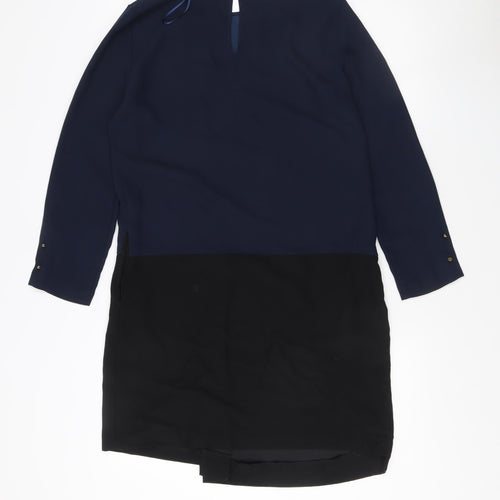 Zara Women's Blue Colourblock Dress, Size S
