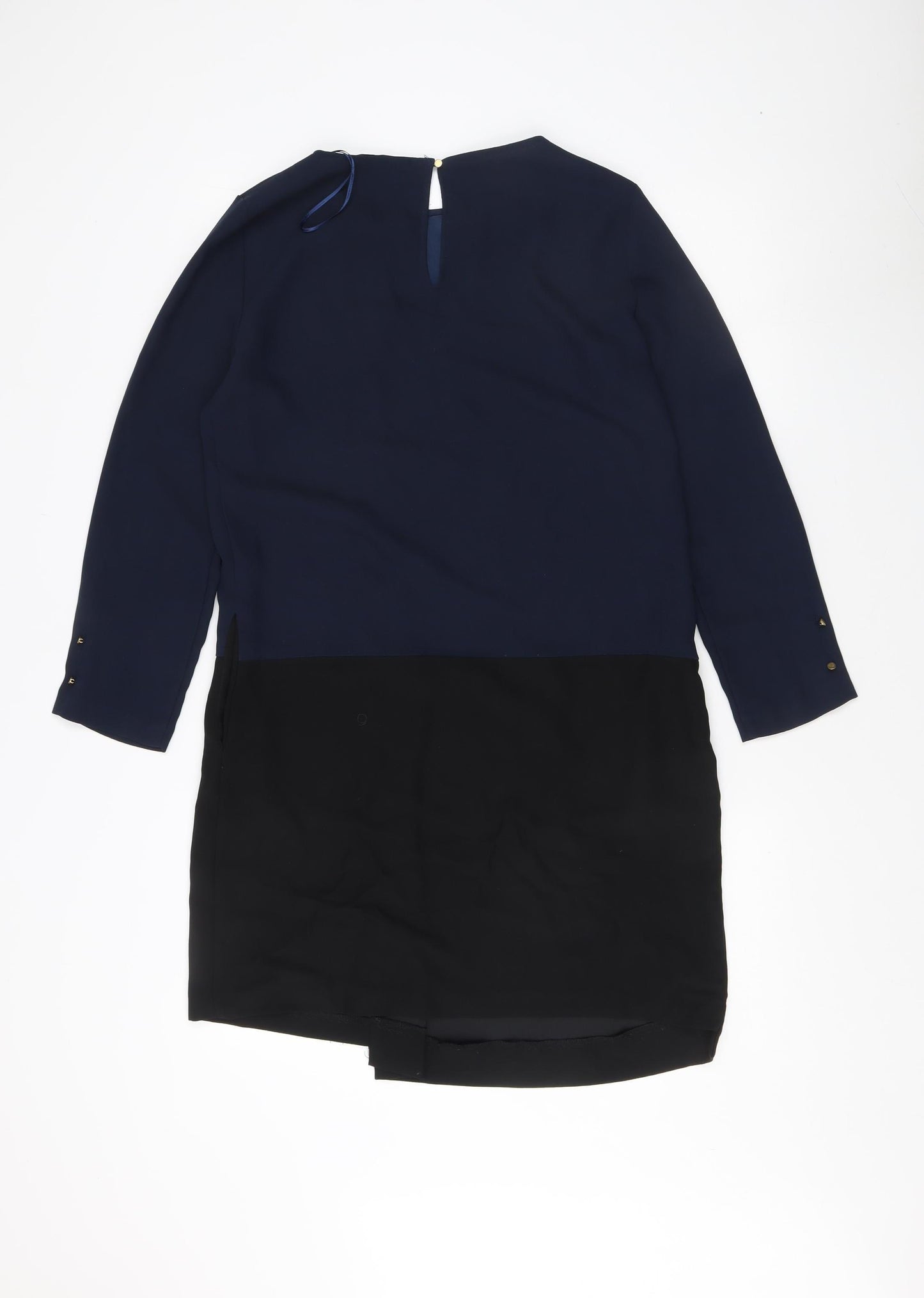 Zara Women's Blue Colourblock Dress, Size S