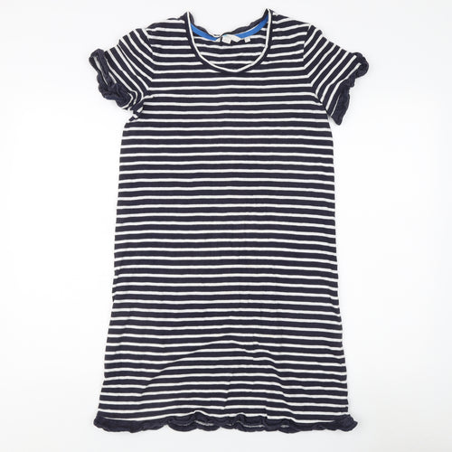 Boden Women's Black Striped T-Shirt Dress Size 10
