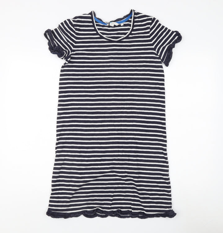 Boden Women's Black Striped T-Shirt Dress Size 10