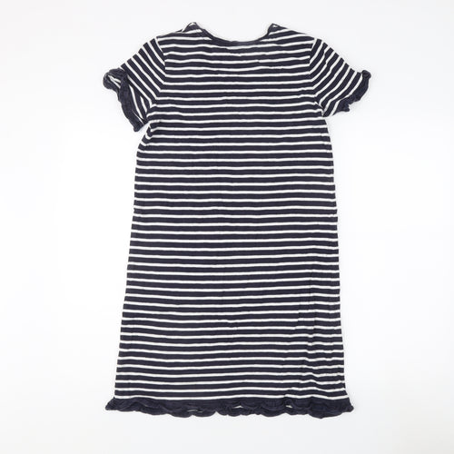Boden Women's Black Striped T-Shirt Dress Size 10