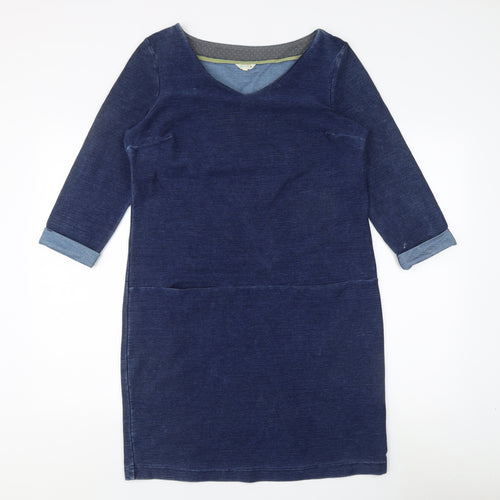 White Stuff Women's Blue Shift Dress Size 12 Casual