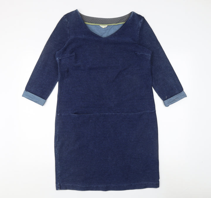 White Stuff Women's Blue Shift Dress Size 12 Casual