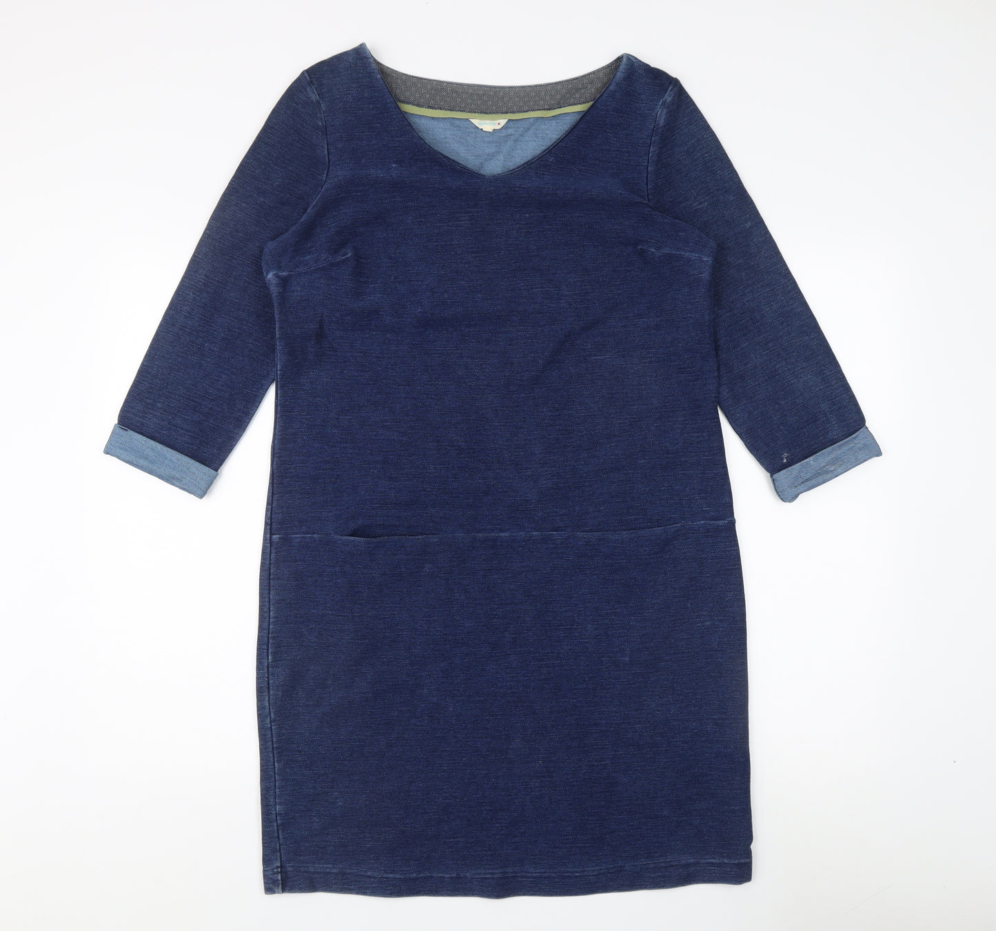 White Stuff Women's Blue Shift Dress Size 12 Casual