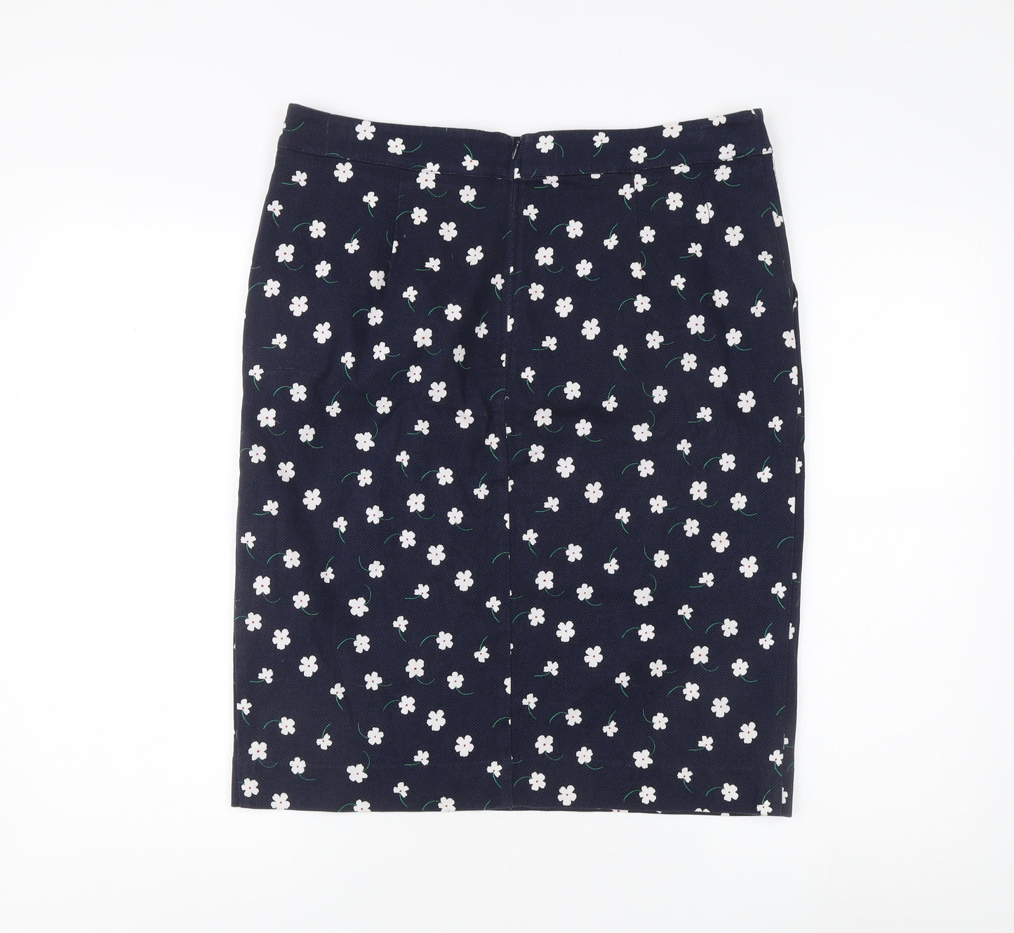 Laura Ashley Women's Navy Floral Pencil Skirt Size 14