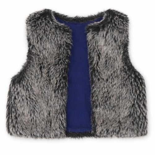 Montaray Girls Grey Faux Fur Waistcoat 4-5 Years