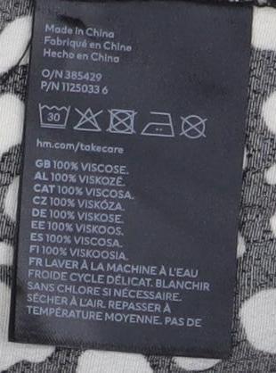 H&M Women's Black Midi Wrap Dress Size 12