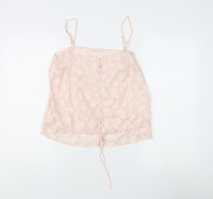 Ben Sherman Pink Camisole Blouse Women L Summer Floral