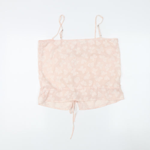 Ben Sherman Pink Camisole Blouse Women L Summer Floral