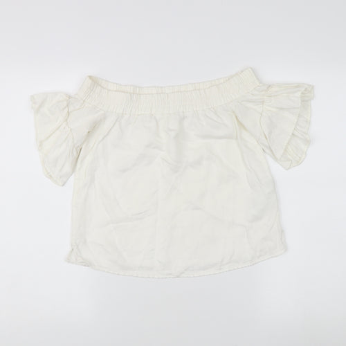 AllSaints Women's Off the Shoulder Ivory Blouse XS