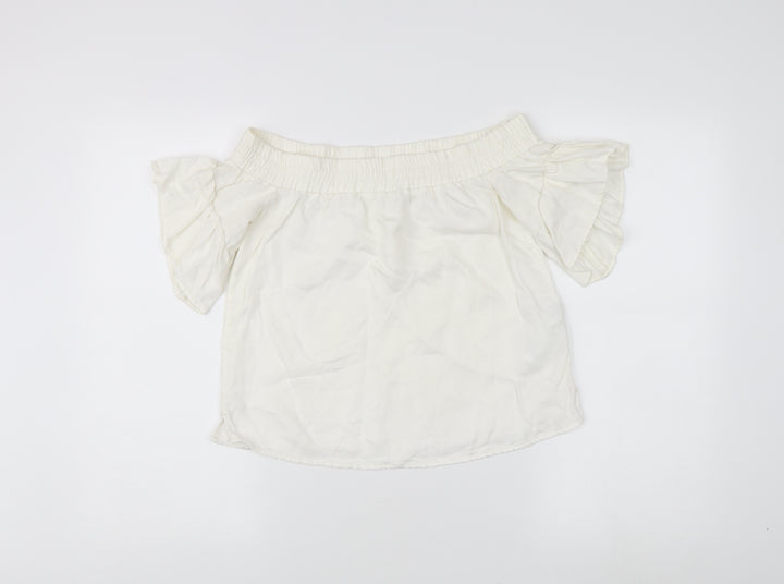 AllSaints Women's Off the Shoulder Ivory Blouse XS