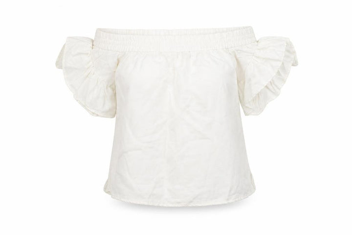AllSaints Women's Off the Shoulder Ivory Blouse XS
