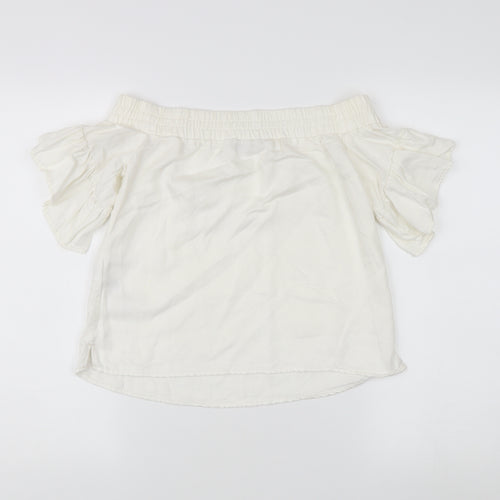 AllSaints Women's Off the Shoulder Ivory Blouse XS