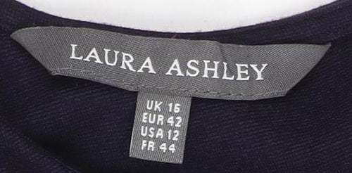 Laura Ashley Women's Black Sheath Dress Size 16