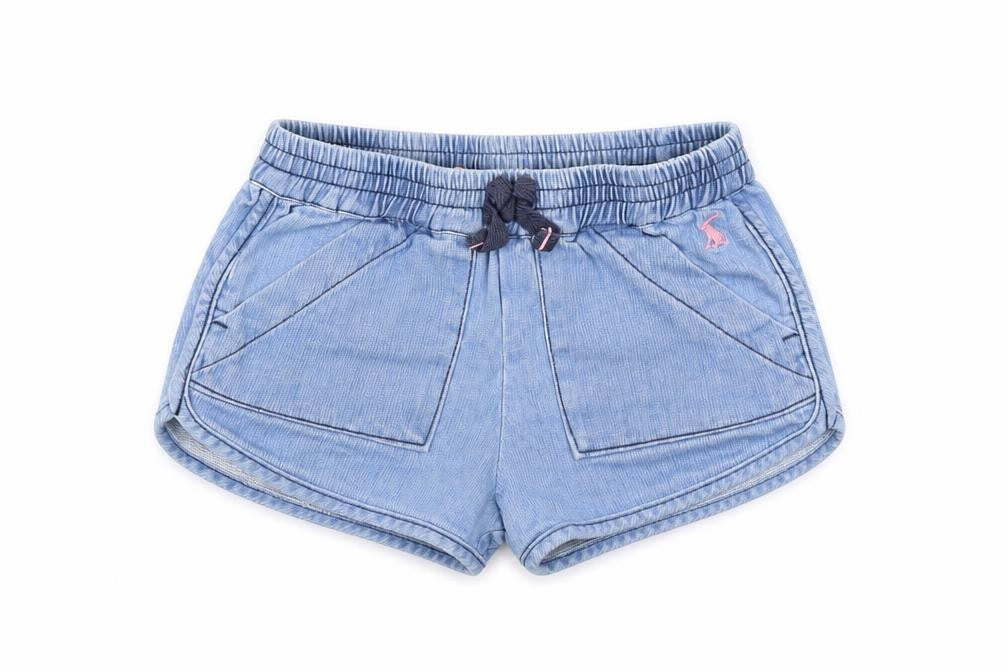 Joules Girls Blue Knit Shorts Age 3 Years
