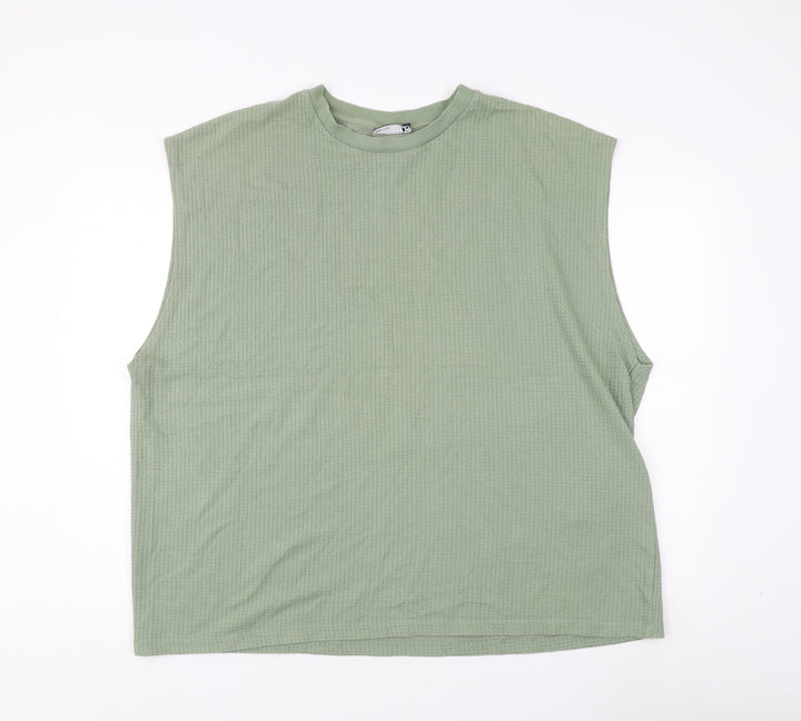 ASOS DESIGN Green Sleeveless Crew Neck Top 2XL