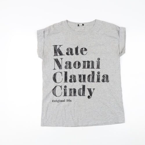 River Island Girls Graphic Print Grey T-Shirt - Size 11-12 Years