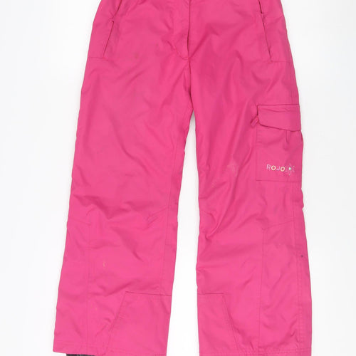 Rojo Girls Pink Snow Pants 10 Years Skiing Winter Trousers