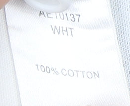 Cotton Traders Men's M Striped Pullover White