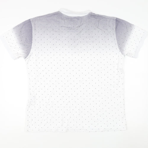 Boss Men's White 3XL Polka Dot Polo Shirt