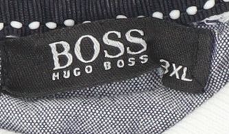 Boss Men's White 3XL Polka Dot Polo Shirt
