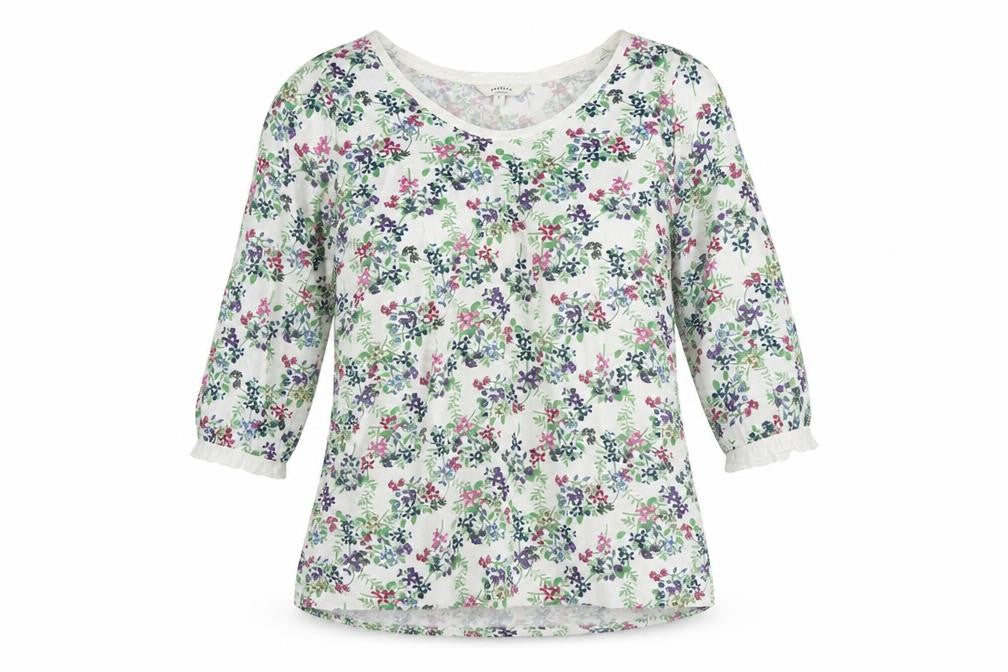 Front view of FatFace Women's Multicoloured Floral Blouse, size 10