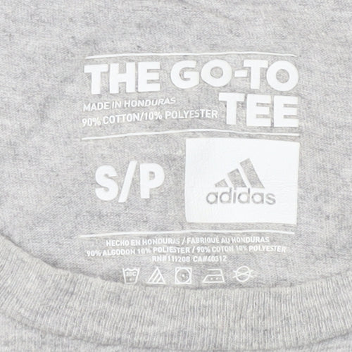 Adidas Men's Grey S T-Shirt Sports Casual